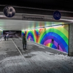 Rainbow tunnel Sweden